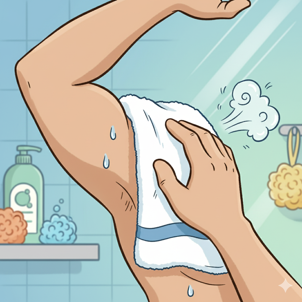 Why You Shouldn’t Skip Drying Your Armpits After Showering