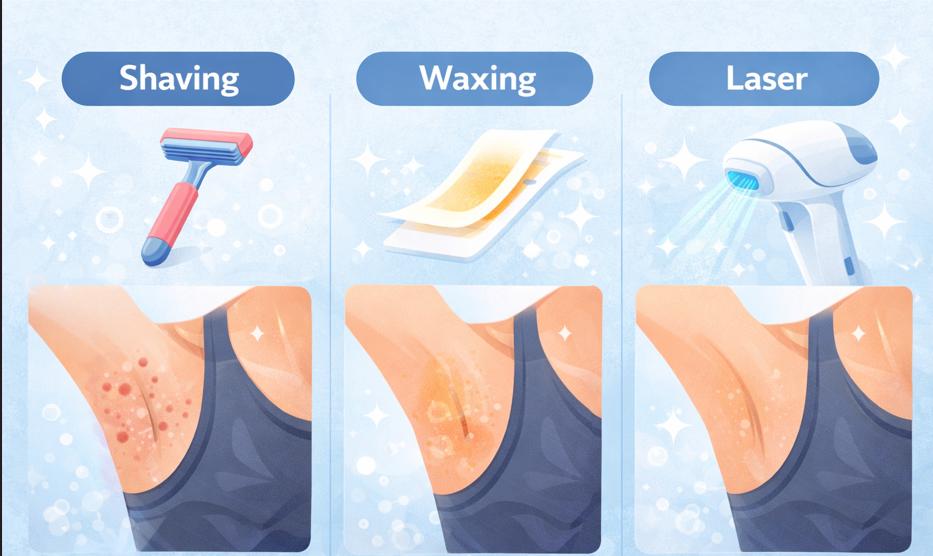 Hair Removal Aftercare: Waxing vs Laser vs Shaving — Real Skin Effects