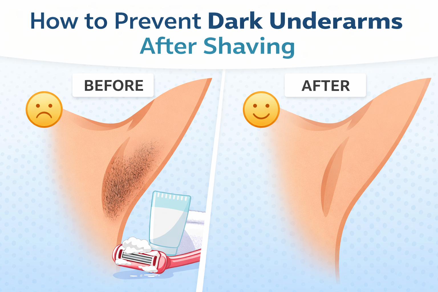 🪒 How to Prevent Dark Underarms After Shaving (Step-by-Step Guide)