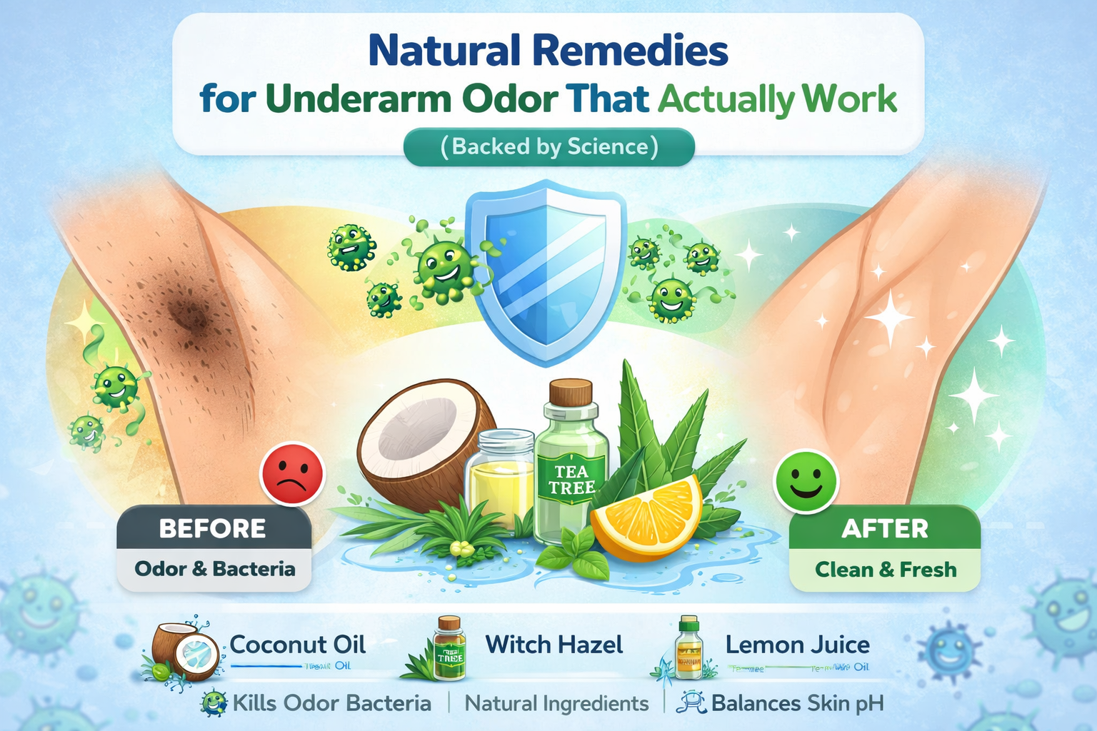 🌿 Natural Remedies for Underarm Odor That Actually Work (Backed by Science)