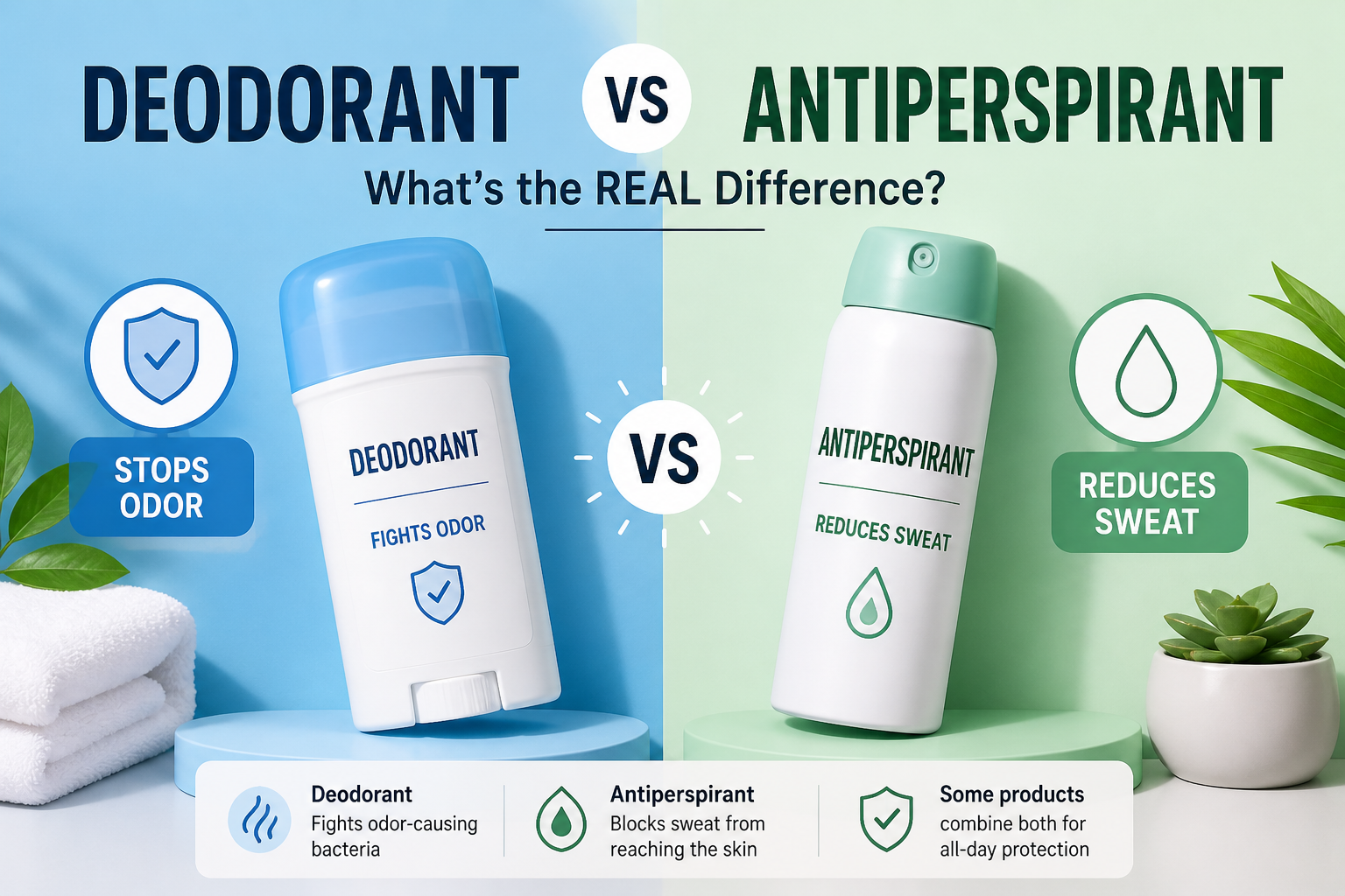 🧴 Deodorant vs Antiperspirant: What’s the REAL Difference?