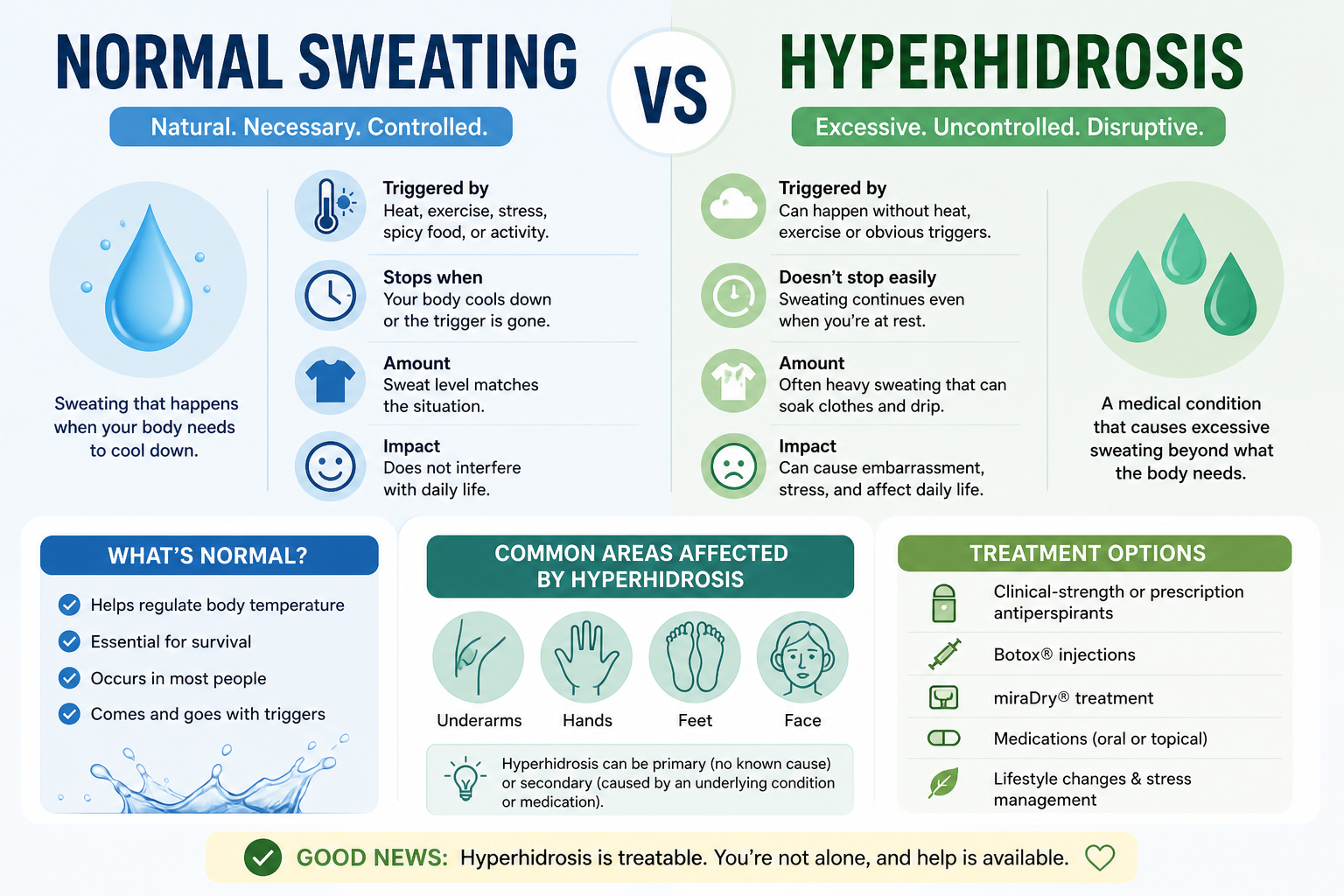 😓 Normal Sweating vs Hyperhidrosis: What’s the Difference?