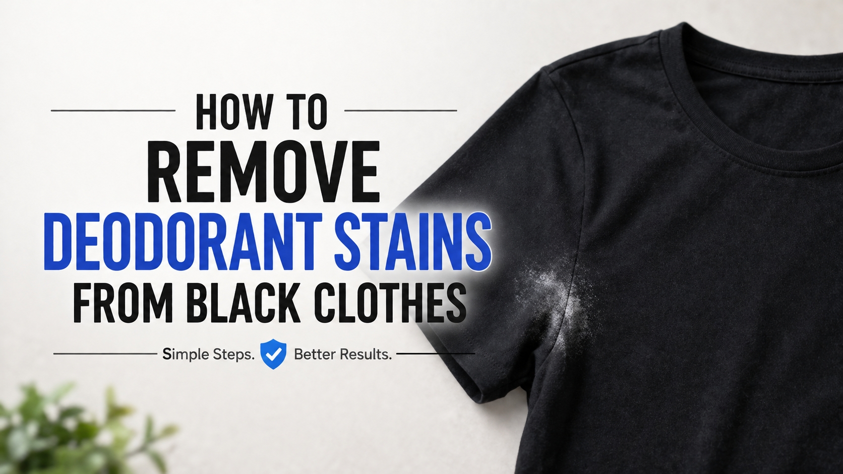 👕 How to Remove Deodorant Stains from Black Clothes (Without Ruining the Fabric)